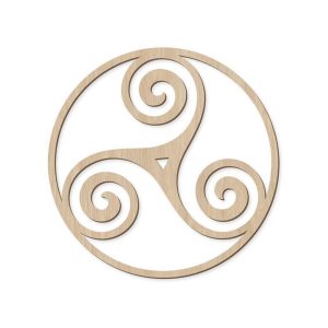 D&eacute;coration murale Triskel en bois 40 cm - Neuf