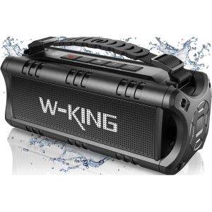 30W Enceinte Bluetooth Puissante, Portable Puissant Haut Parleur Speaker, 24 Heures D¿Autonomie En Lecture, Enceinte De Chantier, Baffle Bluetooth Avec Nfc, Carte Tf, Clé Usb, Aux - Neuf