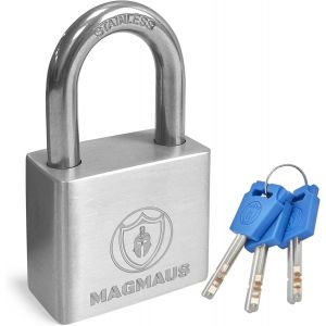 Pdl/40 [Ne Rouille Jamais] Cadenas Ext&eacute;rieur Robuste Et R&eacute;sistant Aux Intemp&eacute;ries - [Cadenas Haute S&eacute;curit&eacute;] - Parfait Cadenas Pour Portail Ou Cabanon (40 Mm) - Neuf