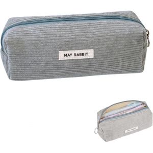 Deepton Trousse Tissu Cordon, Trousse Adolescent école, Trousse Stylo, Grande capacité de Stockage Trousse Stylo, Adolescent pour Trousse de Toilette (Gris) - Neuf
