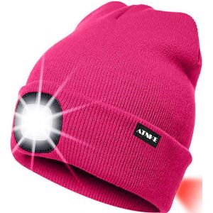 8led Bonnet Lumineux En Tricot, Capuchon De Lampe-Phare Rechargeable Usb Et Lampe De Signalisation Étanche Ultra-Brillante Et Feu Clignotant Rouge - Neuf