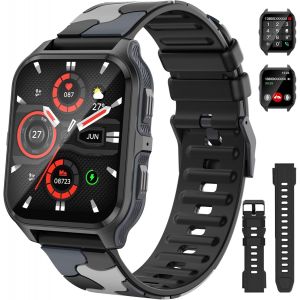 Chenquansarl-Montre Intelligente Pour Homme Et Femme, Répondre/Passer Un Appel, Écran Hd De 4,83 Cm Avec Compteur De Pas, Plus De 100 Modes De Sport, Montre Intelligente Avec Moniteur De Fréquence Ca - Neuf