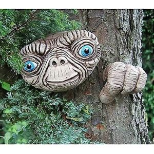 Nouveau produit,Statue de jardin extraterrestre - Tête d'arbre - Statue de jardin en résine - Statue décorative pour jardin - Neuf