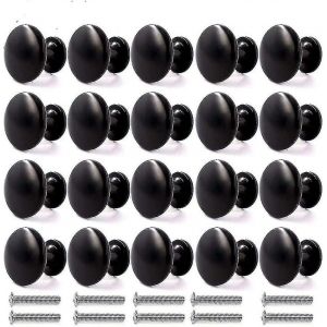 20pcs Boutons de porte Boutons de tiroir 30mm Vintage Poign&eacute;es Meubles Boutons d'armoire (noir)(kui) - Neuf