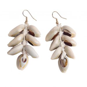 Conque Coquille Boucles D'oreilles Boho Style Coquille Dangle Boucles D'oreilles Boucles D'oreilles Tiss&eacute;es &Agrave; La Main Pour Femmes Filles Blanc - Neuf