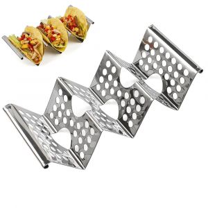 Support &Agrave; Tacos En Acier Inoxydable Pour 2 Ou 3 Tortillas, Compatible Lave-Vaisselle, Four Et Gril - Neuf