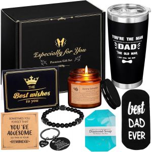 Eryi-Cadeau Homme Anniversaire Noel Idee Original Personnalisés Cadeaux Utile Luxe Tasses Carte Savon Décapsuleur Cadeaux De Fête Pères Papa Mari (D) - Neuf