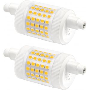 R7S 78mm Dimmable 15W Blanc Neutre 4000K 1500LM,Équivalent à Halogène Crayon R7S 78mm 120W-150W,AC 230V,R7S 78mm LED Dimmable en Céramique pour Plafonnier/Lampadaire,lot de 2 - Neuf