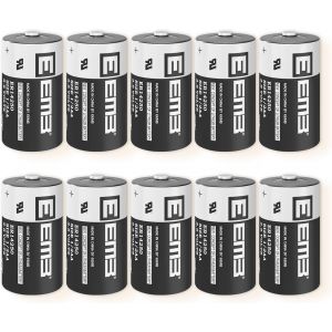 ER14250 Lot de 10 Piles au Lithium 1/2 AA 3,6 V 1200 mAh au chlorure de thionyle (Li-SOCL¿) Non Rechargeables pour Compteur de Mouvement et Moniteur de Mouvement - Neuf