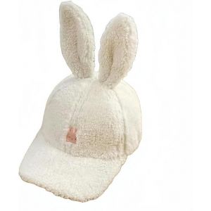 ¿54¿59cm) Occasionnel Mignon De L'oreille Du Lapin Casquette De Baseball Automne Hiver Face À De Petits Moutons De Canard, Laine Chaude Langue Chapeau - Neuf