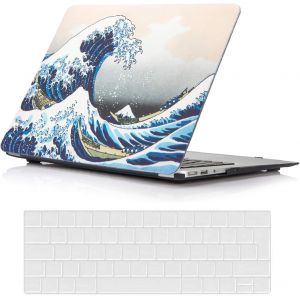 Compatible avec MacBook Air 13"" Coque 2021/2020/2019/2018 Release M1 A2337/A2179/A1932, ultra fine en plastique rigide Coque à clipser et clavier Skin Cover - Neuf