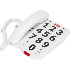 T&eacute;l&eacute;phone Fixe Ld-265 Pour Personnes &Acirc;g&eacute;es, T&eacute;l&eacute;phone Fixe Avec Gros Boutons Et Son Super Fort, Num&eacute;rotation Rapide M1 M2, Adapt&eacute; Aux Personnes &Acirc;g&eacute;es Malvoyantes Et Malentendantes - Neuf