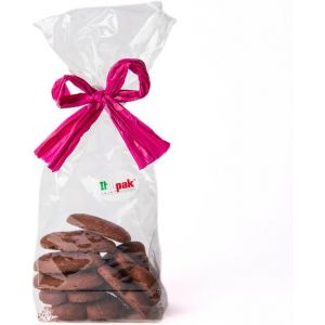 Kal-Lot De 50 Sachets Transparents Pour Aliments Avec Fond Cadre Soudé, Sachets Pour Biscuits Et Cadeaux, 10 + 6 X 32 Cm - Neuf