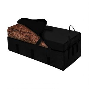 Sac de stockage de foin de grande capacité 39.5L x 16.5W x 20H inch avec poignée zippée portable Sac de nourriture imperméable pour chèvres et chevaux - Neuf