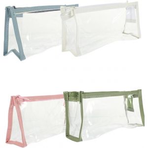 KAL-4 Pi&egrave;ces Trousses Transparentes -Trousse Transparente Pour Marqueurs, Trousse Voyage, Pour Fournitures Scolaires Et De Bureau Pour Bagages De Voyage Et Maquillage - Neuf