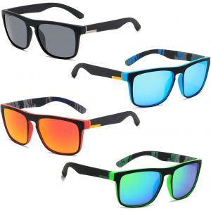 Kathlelxh-Lot De 4 Paires De Lunettes De Soleil Pour Homme, Lunettes De Soleil Pour Carnaval, Fête, Lunettes De Soleil Multicolores, Lunettes De Soleil Pour Homme/Femme Disponibles, Lunettes[H548] - Neuf