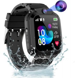 Montre Connect&eacute;e Enfant Gps/Wifi/Appel Gar&ccedil;on Fille, Montre Gps Enfant Avec T&eacute;l&eacute;phone Sos Chat Familial, Etanche Jeux R&eacute;veil Mode Classe, Montre Intelligente Enfants Cadeau Pour 4-12 Ans &Eacute;tudiant - Neuf