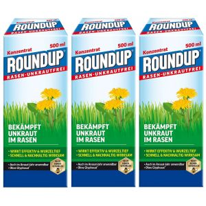 X3 Désherbants Sélectif Concentré - Herbicide Pelouse Jardin Mauvaise Herbe Gazon -Plante Trèfle Marguerite Pissenlit Plantain -Résultats Rapide - Effet Doux - 1.5l - - - Neuf