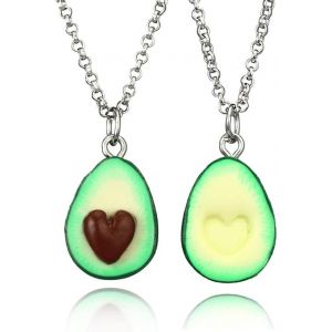L'avocat Coeur Collier Comme Cadeau Pour Les Deux Meilleurs Amis De Cadeau De Noël De Correspondance Couple De Collier Pour Les Femmes Les Hommes De Fruits Relation Collier Pour Fi - Neuf
