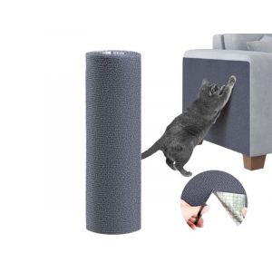 Tapis Griffoir Autocollant Pour Chat 40 X 100 Cm, Protection De Canap&eacute; D&eacute;coupable, Gris - Neuf