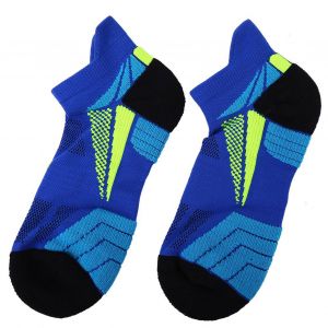 Chaussettes De Sport Respirantes Et Anti-Transpiration Pour Homme, Ideales Pour La Course A Pied, Le Basket-Ball (Bleu Et Vert) - Neuf