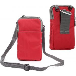 KAL-Pochette De Ceinture Pour Téléphone Femme, Petit Sac Bandoulière Rouge, Vertical Ceinture Clip Pochette Telephone Femme Étui De Ceinture Portefeuille Sac Epaule Sac Banane Avec Boucle De Ceinture - Neuf