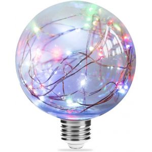 Sjzg-G95 Vintage Edison Ampoule, Romantique Décoration Led Ampoule E27 Base 3 W 300lm Rétro Globe Ampoule Lampe Décorative Ampoule Pour Noël Maison Parti De Mariage Bars (Multicolore) - Neuf