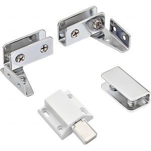 1 Ensemble Charni&egrave;re De Porte En Verre,Pince &Agrave; Verre En Acier Inoxydable,Charni&egrave;re De Porte En Verre Sans Cadre,Pour Verre De 5 &Agrave; 8 Mm D'&Eacute;paisseur - Neuf