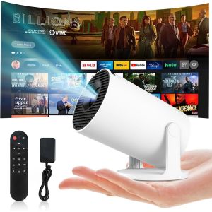[App Int&eacute;gr&eacute;e] Vid&eacute;oprojecteur 2025 R&eacute;troprojecteur Portable Projecteur Video Mini Projecteur Wifi 6 Bt5.4 180&deg; Rotation Hdmi/Tv Stick/Usb (300Pro) - Neuf