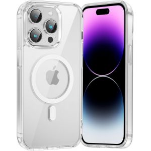 TIANYI-Coque Magn&eacute;tique pour Apple iPhone 14 Pro Max,Compatible avec MagSafe Recharge sans Fil,Transparent Etui PC Dur +TPU Bumper Antichoc Protection Housse pour iPhone 14 Pro Max 6.7"",Transparent - Neuf