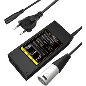 Subzonal-42v 36v 2a Chargeur De Batterie Pour Batterie Au Lithium Avec Connecteur Xlr &Agrave; 3 Broches Pour V&eacute;lo &Eacute;lectrique Monopad &Eacute;lectrique Fauteuil Roulant &Eacute;lectrique Trotinette Electrique - Neuf
