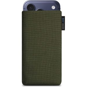 LORANKA-Classic Vert-Olive Housse Compatible avec iPhone 17 Pro et iPhone 17, Pochette &Eacute;tablie R&eacute;sistant Textile avec Affichage Nettoyage Effet - Neuf