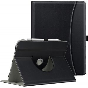 &Eacute;tui Universel Compatible avec 9-11"" iPad/iPad Air/iPad Pro/Samsung Galaxy Tab/Lenovo Tab/Fire HD Tablette, Coque en PU L&eacute;g&egrave;re &agrave; Rotation de 360&deg; avec Rangement Support Int&eacute;gr&eacute;, Noir - Neuf