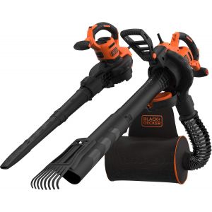 MEVRONISSHOP-BEBLV301 Aspirateur Souffleur &Eacute;lectrique &agrave; fil Aspirateur + Souffleur, Option Broyeur 3000 W Orange - Neuf