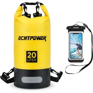 KALANKA-Sac Étanche 5L 10L 20L, Sac Étanche Nautique avec Sangle Réglable et Pochette Étanche pour Téléphone, Sac à Dos Imperméable Dry Bag Waterpoof Bateau/Canoë/Kayak/Natation/Plage/Voyage - Neuf