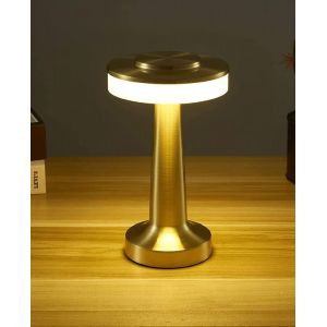 Lampe De Table Led Portable, Veilleuse Sans Fil &Agrave; Contr&ocirc;le Tactile Rechargeable Pour Bar Restaurant Caf&eacute; Chambre Lampe De Chevet,Gold - Neuf