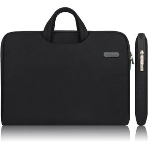 SJZG-15 15.6 Pouces Housse Avec Poignée Pour Ordinateur Portable Sacoche Pochette Pc En Toile De Protection Ordinateur Pour Macbook Pro Retina/Asus/Dell/Hp/Lenovo/Tashiba/Sony - Noir - Neuf