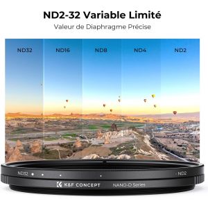 &Oslash;82Mm Filtre Nd2-Nd32 1-5 Stops Sans Croix Bleu Nd Variable Densit&eacute; Neutre Pour Objectif Appareil Photo (D S&eacute;rie)[Z1783] - Neuf
