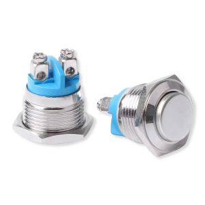 KALANKA-Bouton poussoir en m&eacute;tal avec isolation, bouton de sonnette et bouton poussoir pour l'int&eacute;rieur et l'ext&eacute;rieur, atelier et installation &eacute;lectrique - Neuf