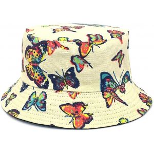 Chapeau Seau Unisexe Imprimé Pêcheur Chapeau Réversible Casquette De Pêcheur Pour Hommes Femmes - Neuf