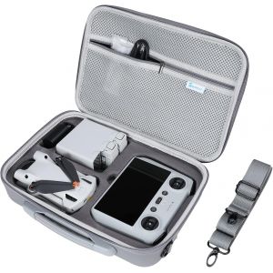 Sac De Rangement,Portable,En Cuir De Polyur&eacute;thane,&Agrave; Bandouli&egrave;re,&Eacute;tui De Transport,Pour Contr&ocirc;leur De Drone Dji Mini 3/ Mini 3 Pro Et Autres Accessoires,Gris-Marque G&eacute;n&eacute;rale - Neuf