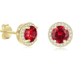 Tianyi-Boucles D'oreilles Argent 925 Plaqué Or Pour Femmes, Clous D'oreilles Zircon Cubique, Cadeau Pour Elle - Neuf