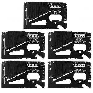 Couteau Multifonction D'exterieur 14 En 1, 5 Pieces, Pour Camping, Poche, Carte De Credit, Outil De Survie - Neuf