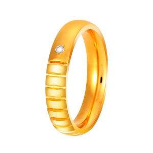 Bague Ronde En Acier Titane Pour Couple, Bijou Tendance, Avec Decoration En Zircon (9# Homme) - Neuf