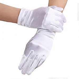 Femmes Satin Op&eacute;ra Partie Des Gants Poignet Longueur Pour Les Femmes, La Taille Courte, &Eacute;l&eacute;gante Tenue De Soir&eacute;e, Style Classique - Neuf