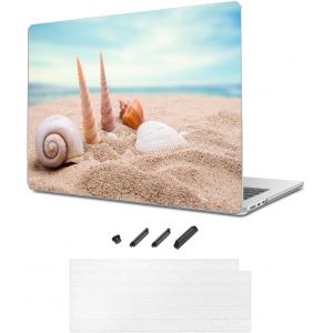 Coque Compatible avec MacBook Air 13,6 Pouces 2025-2022 Release A3240 M4 A3113 M3 A2681 M2 Chip, Motif imprimé Coque Rigide pour Ordinateur Portable pour MacBook Air 13,6 - Plage de Sable - Neuf
