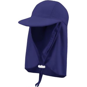 Chapeau De Soleil Enfant Protège Nuque Casquette De Natation De Plage D'été Pour Garcon Fille De Mentonnière Réglable Pliable Casquette Enfant Con Visiere Uv Protection.[Z824] - Neuf