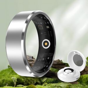 Checarzhn--No1-Bague Intelligente Pour Homme Et Femme - Tracker De Fitness Ai 2025 5 Atm - Étanche - Avec Mesure De La Température - 100 Modes Sportifs - Moniteur De Sommeil - Fréquence Cardiaque - Spo2 - Neuf