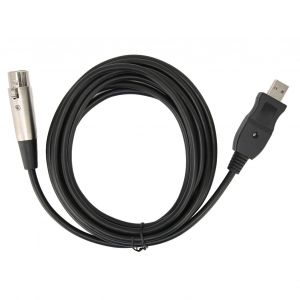 Cable convertisseur de microphone USB vers XLR avec carte son pour enregistrement d'instruments de musique, karaoke - Neuf