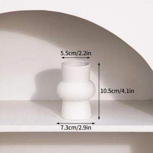 Vase En C&eacute;ramique Nordique Blanc,Mini Pot De Fleur,Bouteille De Plantes Modernes,Arrangement Floral D&eacute;coratif,Vases D'exposition,D&eacute;coration De Table Pour La Maison.A4. - Neuf